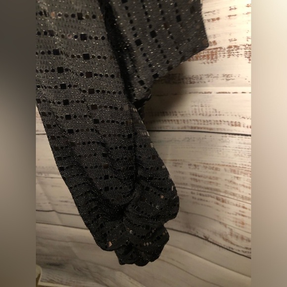 Sequin all over black strapless jumpsuit - Picture 6 of 16